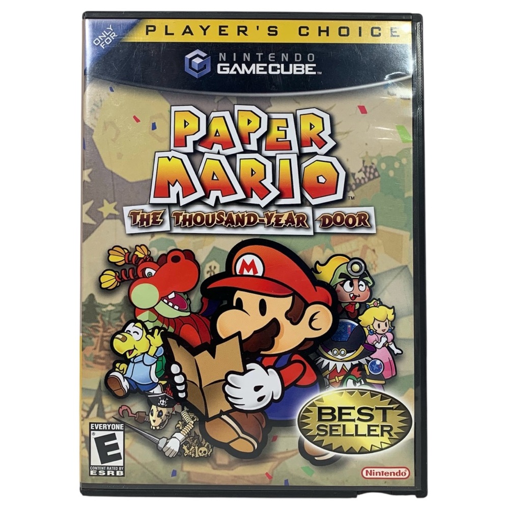 Nintendo GameCube Paper Mario The Thousand Year Door Game, Case, Manual 2004